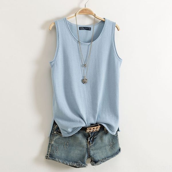2020 pure cotton vest women's sleeveless loose large size base round neck vest shirt outer thin knitted shirt, Camo
2020 pure cotton vest women's sleeveless loose large size base round neck vest shirt outer thin knitted shirt, Camo