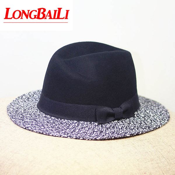 winter fashion patchwork wool felt fedoras female chapeau wide brim panama sun hats sddw027, Blue;gray
winter fashion patchwork wool felt fedoras female chapeau wide brim panama sun hats sddw027, Blue;gray