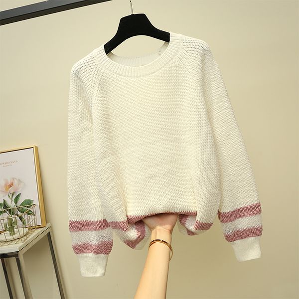 sweater women's autumn and winter loose o-neck sweater striped turtleneck knitting 2019 new autumn, White;black
sweater women's autumn and winter loose o-neck sweater striped turtleneck knitting 2019 new autumn, White;black
