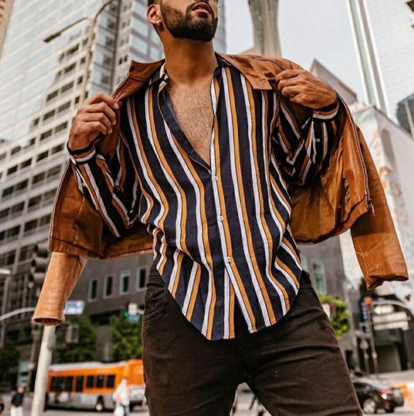 men's new striped shirts men office outwears casual wears formal business autumn winter long sleeve stand down collar shirts, White;black
men's new striped shirts men office outwears casual wears formal business autumn winter long sleeve stand down collar shirts, White;black
