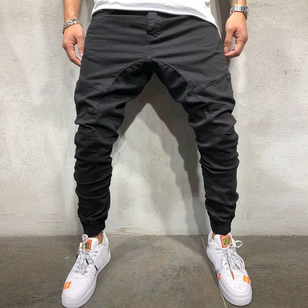 2019 spring men's long pants solid loose multi-pocket male cargo pants solid male pencil trousers, Black
2019 spring men's long pants solid loose multi-pocket male cargo pants solid male pencil trousers, Black