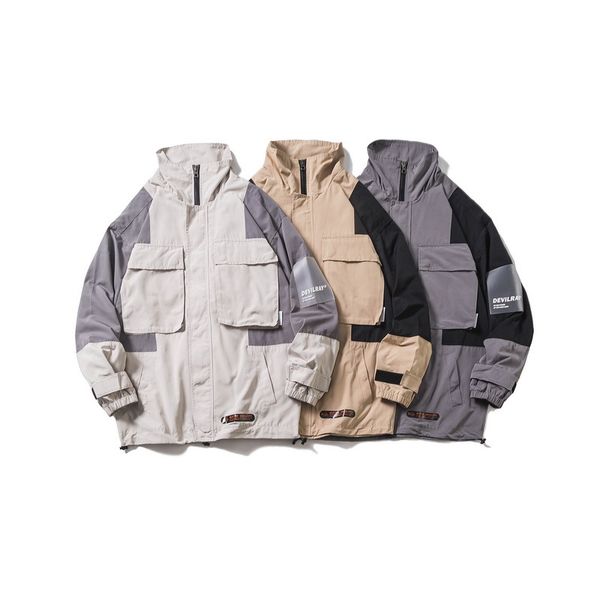 moyi mo yi origional japanese-style popular brand men's wear 2019 autumn square pocket mixed colors jacket pullover coat jk048, Black;brown
moyi mo yi origional japanese-style popular brand men's wear 2019 autumn square pocket mixed colors jacket pullover coat jk048, Black;brown