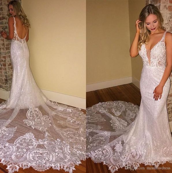 elegant spaghetti straps lace mermaid wedding dresses applique beaded backless court train plus size beach wedding dress bridal gowns, White
elegant spaghetti straps lace mermaid wedding dresses applique beaded backless court train plus size beach wedding dress bridal gowns, White