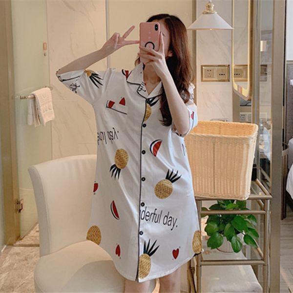 cartoon fruits and plantsprint nightgown summer short sleeve sleepwear v-neck casual girls nightdress ladies sleepshirts, Black;red
cartoon fruits and plantsprint nightgown summer short sleeve sleepwear v-neck casual girls nightdress ladies sleepshirts, Black;red