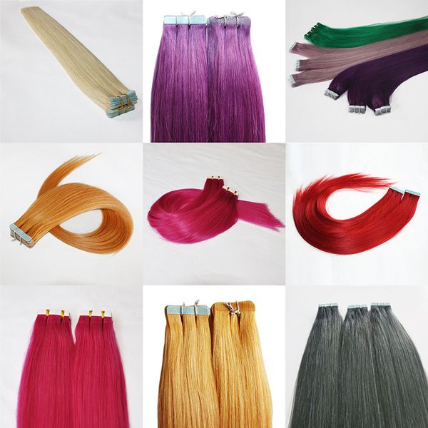 100g 40pcs 18 20 22 24 26 inch glue blonde red pink purple tape in human hair extensions, Black
100g 40pcs 18 20 22 24 26 inch glue blonde red pink purple tape in human hair extensions, Black