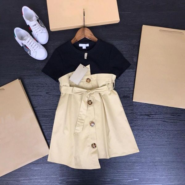 y5140 big girl elegant stitching british style dress summer new cotton princess dress children fashional khaki bow a-line, Red;yellow
y5140 big girl elegant stitching british style dress summer new cotton princess dress children fashional khaki bow a-line, Red;yellow