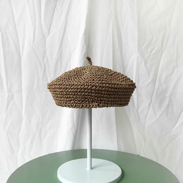 handmade summer and autumn cake beret new straw woven bud hat sweet all-match women's korean sesame cake beret, Blue;gray
handmade summer and autumn cake beret new straw woven bud hat sweet all-match women's korean sesame cake beret, Blue;gray
