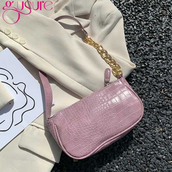 gusure women's shoulder bags alligator pattern purse french baguette girls handbags gold chains vintage pu leather underarm bags
gusure women's shoulder bags alligator pattern purse french baguette girls handbags gold chains vintage pu leather underarm bags