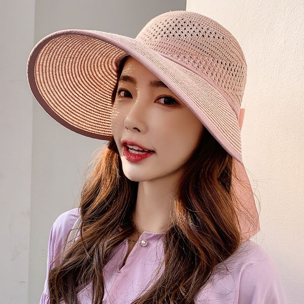 female korean style sunshade sun-proof uv-proof outdoor travel straw straw hat large eaves front and rear large hat, Blue;gray
female korean style sunshade sun-proof uv-proof outdoor travel straw straw hat large eaves front and rear large hat, Blue;gray