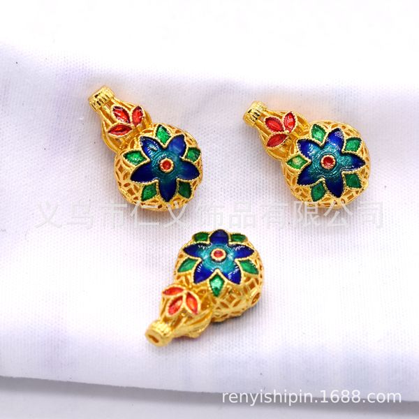 drop oil cloisonne roasted blue three-way gourd yanxi strategy eighteen bracelet accessories bracelet high-end gourd accessories, Silver
drop oil cloisonne roasted blue three-way gourd yanxi strategy eighteen bracelet accessories bracelet high-end gourd accessories, Silver