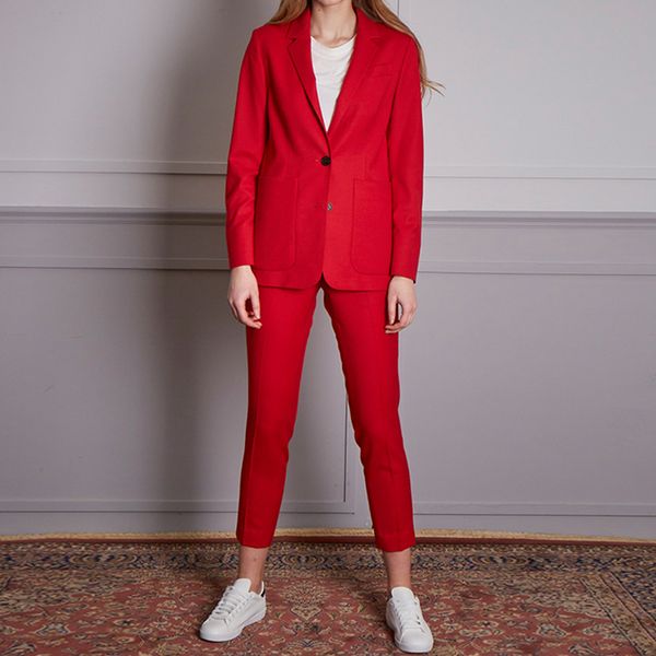 women's suit ladies loose casual suit two-piece (jacket + pants) women's office formal professional wear custom, White
women's suit ladies loose casual suit two-piece (jacket + pants) women's office formal professional wear custom, White