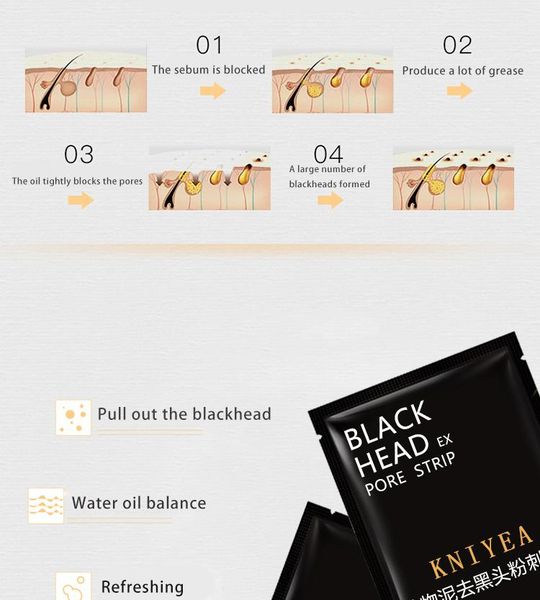 

Blackhead Remover Sticker Sucks Acne Treatment Deep cleaning Nose Mask skin care mascarillas Pore Cleaner Oil-Control face mask black face