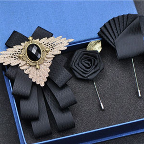 new bow tie vintage rhinestone handmade ribbon brooch bowtie elegant jewelry collar pin cravat wedding accessories pocket square, Black;gray
new bow tie vintage rhinestone handmade ribbon brooch bowtie elegant jewelry collar pin cravat wedding accessories pocket square, Black;gray