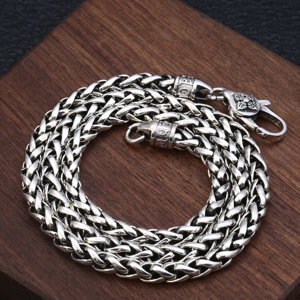 wholesale s925 sterling silver retro thai silver personality six-word mantra vajra men's wild 5mm necklace
wholesale s925 sterling silver retro thai silver personality six-word mantra vajra men's wild 5mm necklace