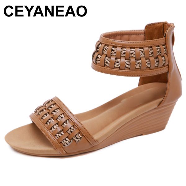 ceyaneao fashion casual sandals women open toe zip weave ankle strap female sandal pu weave wedges shoes woman summer gladiator, Black
ceyaneao fashion casual sandals women open toe zip weave ankle strap female sandal pu weave wedges shoes woman summer gladiator, Black