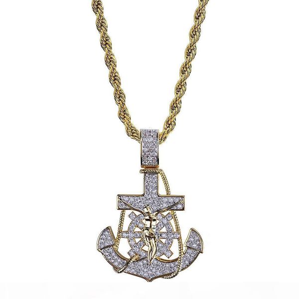 k 2020 gold plated iced out cublic zirconia vintage anchor pendant necklace twist chain 2 colors hip hop punkrock jewelry gifts for guy, Silver
k 2020 gold plated iced out cublic zirconia vintage anchor pendant necklace twist chain 2 colors hip hop punkrock jewelry gifts for guy, Silver