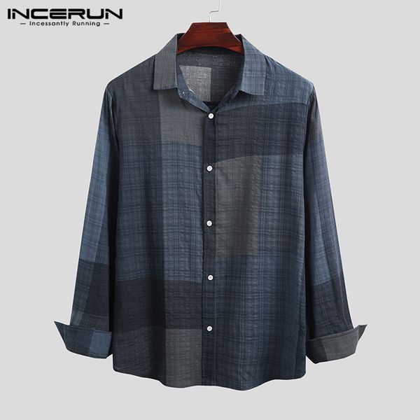 incerun vintage plaid shirts mens long sleeve lapel camisa fashion lattice cotton blusa chic breathable button chemise plus size, White;black
incerun vintage plaid shirts mens long sleeve lapel camisa fashion lattice cotton blusa chic breathable button chemise plus size, White;black