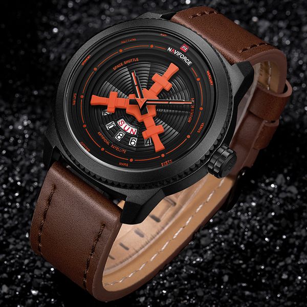 naviforce men's promotion fashion watch men sport leather wristwatch male waterproof clock watches relogio masculino, Slivery;brown
naviforce men's promotion fashion watch men sport leather wristwatch male waterproof clock watches relogio masculino, Slivery;brown