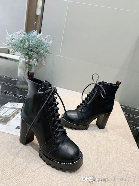brand short boots leather ankle boots women high heel 10cm chunky heel winter luxury shoes martin boots designers w1, Black
brand short boots leather ankle boots women high heel 10cm chunky heel winter luxury shoes martin boots designers w1, Black