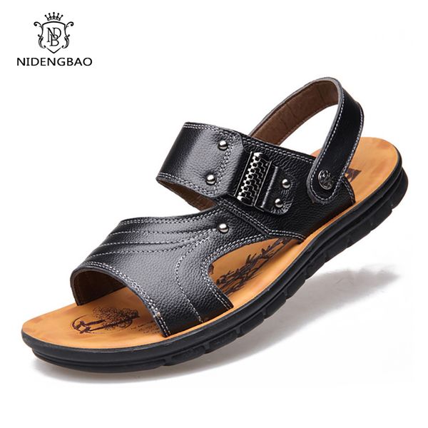 sandals summer mens leather breathable beach shoes men casual comfy rubber soles non-slip for zapatillas hombre, Black
sandals summer mens leather breathable beach shoes men casual comfy rubber soles non-slip for zapatillas hombre, Black