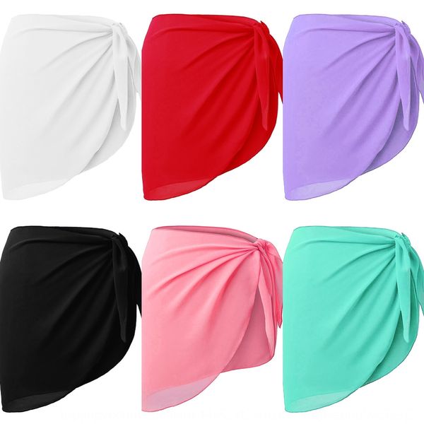 2020 summer underwear beach bra chiffon covered skirt beach skirt, Black