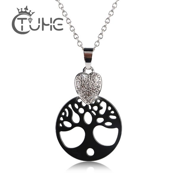 lovely life of tree women pendants necklaces for female crystal heart good quality black white hollow ceramic necklace jewelry, Silver
lovely life of tree women pendants necklaces for female crystal heart good quality black white hollow ceramic necklace jewelry, Silver