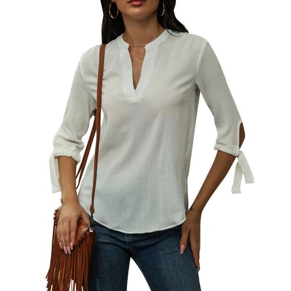 women blouse elegant bowknot tie up half sleeve solid v-neck chiffon blouse female work wear shirts women loose blouses blusa, White
women blouse elegant bowknot tie up half sleeve solid v-neck chiffon blouse female work wear shirts women loose blouses blusa, White