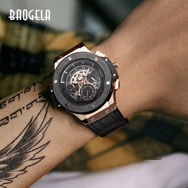 baogela hommes montres hommes horloge de luxe marque quartz sport montre rose chronographe mode montre-bracelet pour hommes1910, Slivery;brown
baogela hommes montres hommes horloge de luxe marque quartz sport montre rose chronographe mode montre-bracelet pour hommes1910, Slivery;brown