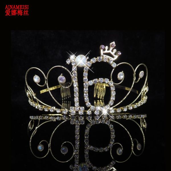 ainameisi 16 / 18 years princess birthday gift tiara combs hair bands hair jewelry rhinestone party tiaras and crows for girls, Golden;silver
ainameisi 16 / 18 years princess birthday gift tiara combs hair bands hair jewelry rhinestone party tiaras and crows for girls, Golden;silver