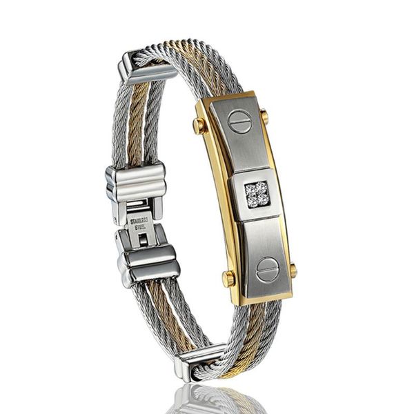 party charm wristband titanium steel casual couple supplies daily accessories student jewelry bracelet, Golden;silver
party charm wristband titanium steel casual couple supplies daily accessories student jewelry bracelet, Golden;silver
