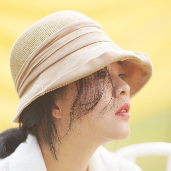 summer new retro wild sunscreen travel leisure flanging fisherman hat folding literary sunshade raffia hat female, Blue;gray
summer new retro wild sunscreen travel leisure flanging fisherman hat folding literary sunshade raffia hat female, Blue;gray