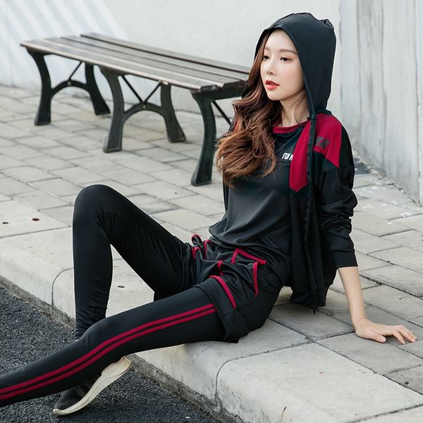 korean fitness women's suit new hooded long-sleeved slim five-piece yoga clothes yoga clothesgym quick-drying running clothes, White;red
korean fitness women's suit new hooded long-sleeved slim five-piece yoga clothes yoga clothesgym quick-drying running clothes, White;red