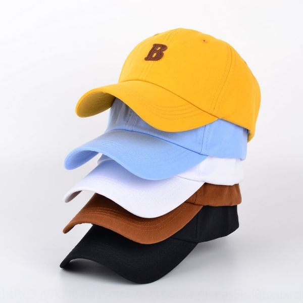 summer female korean fashion ins versatile letter b fashion sun baseball cap baseball cap hat male sun hat, Blue;gray