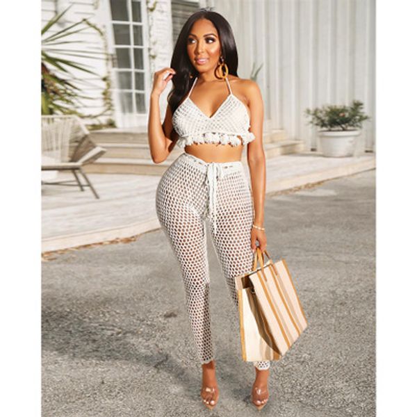 Women 2Pcs Summer Fashion Stylist Quick-drying Suit Mesh Tassel Straps Bikini Sexy Pants Suit Sexy Slim Suits Summer New Hot Spring
Women 2Pcs Summer Fashion Stylist Quick-drying Suit Mesh Tassel Straps Bikini Sexy Pants Suit Sexy Slim Suits Summer New Hot Spring