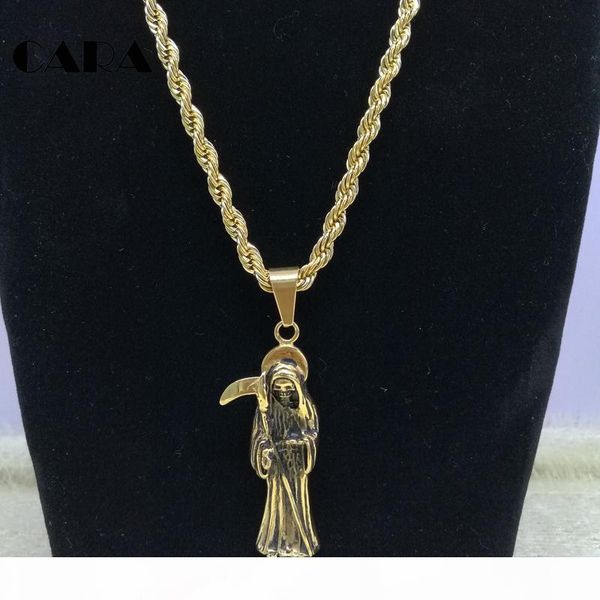 cara0009 cara new gothic jewelry retro punk skeleton charm pendant stainless steel the death grim reaper necklace for men hiphop necklace, Silver
cara0009 cara new gothic jewelry retro punk skeleton charm pendant stainless steel the death grim reaper necklace for men hiphop necklace, Silver