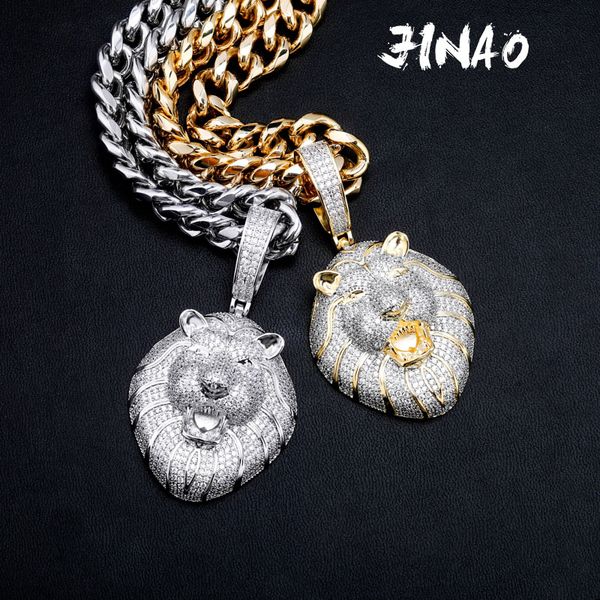 jinao new gold silve-plated colored cubic zirconia animal lion pendant necklace men's ladies hip hop jewelry gift, Silver
jinao new gold silve-plated colored cubic zirconia animal lion pendant necklace men's ladies hip hop jewelry gift, Silver