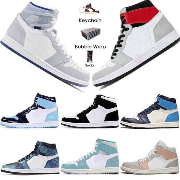 jumpman 1 high travis scotts 1s low paris mens basketball shoes twist unc zoom racer blue mid milan smoke grey obsidian women sport sneakers