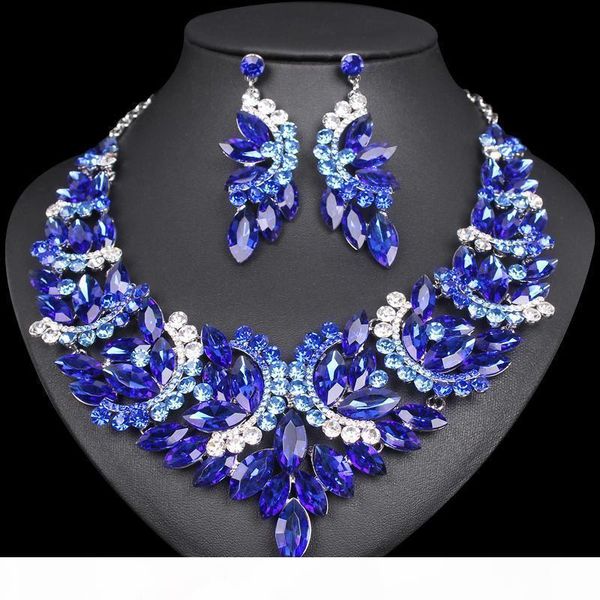 o fashion big crystal statement necklace earrings set bridal jewelry sets for brides wedding party costume jewellery women, Silver
o fashion big crystal statement necklace earrings set bridal jewelry sets for brides wedding party costume jewellery women, Silver