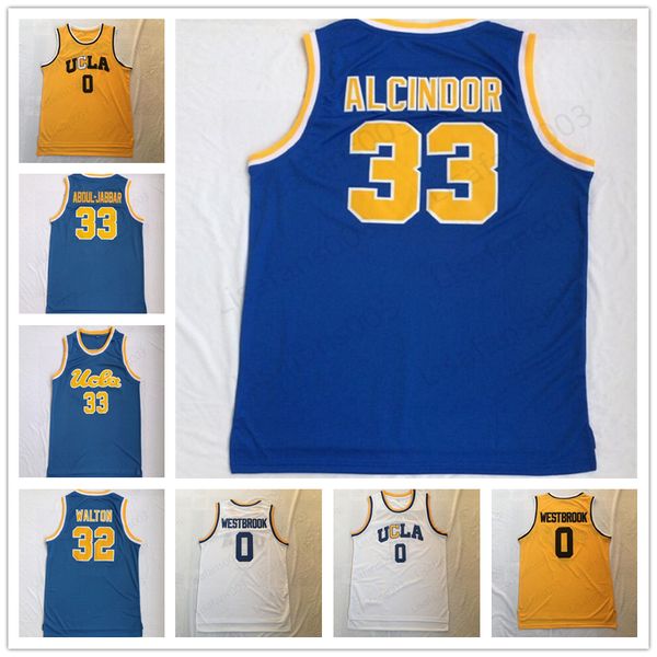 NCAA college University 32 Bill Walton 33 LEW ALCINDOR basketball stitched jerseys size S-2XL