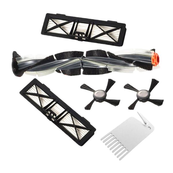 set of vacuum cleaner parts - main rolling brush & side brushes & filters
set of vacuum cleaner parts - main rolling brush & side brushes & filters