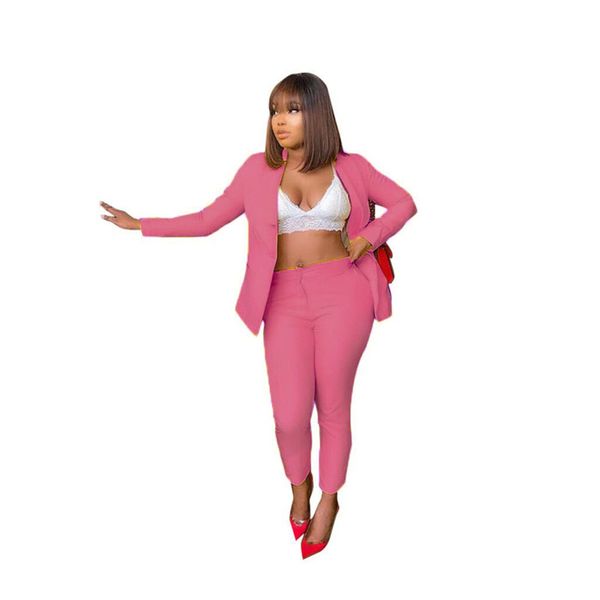 womens 2pcs work blazer sets women autumn button solid color ol style pant suits woman office clothes, White;black
womens 2pcs work blazer sets women autumn button solid color ol style pant suits woman office clothes, White;black