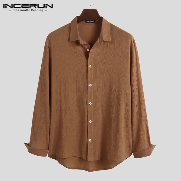 men's casual shirts leisure cotton incerun men long sleeve lapel camisa loose blusas man solid color buttons shirt comfy harajuku 5xl7, White;black
men's casual shirts leisure cotton incerun men long sleeve lapel camisa loose blusas man solid color buttons shirt comfy harajuku 5xl7, White;black
