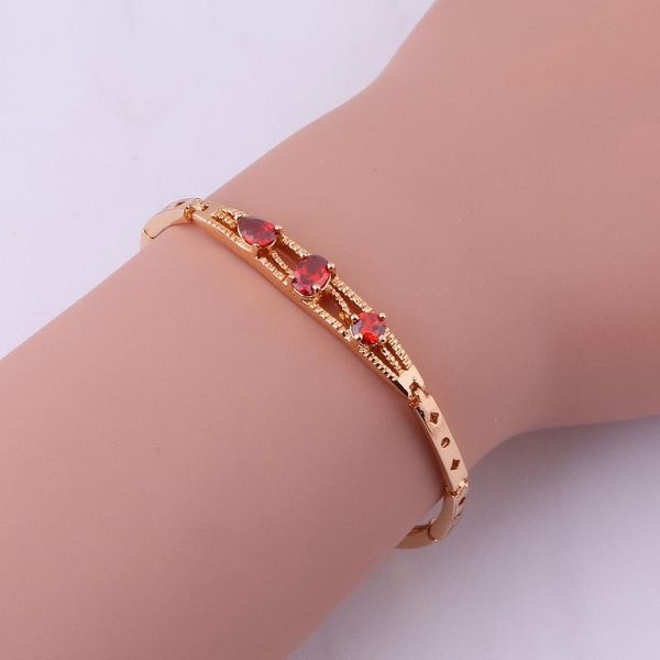love monologue vintage red crystal link chain length 21.5cm yellow gold color bracelets for women x0293, Black
love monologue vintage red crystal link chain length 21.5cm yellow gold color bracelets for women x0293, Black