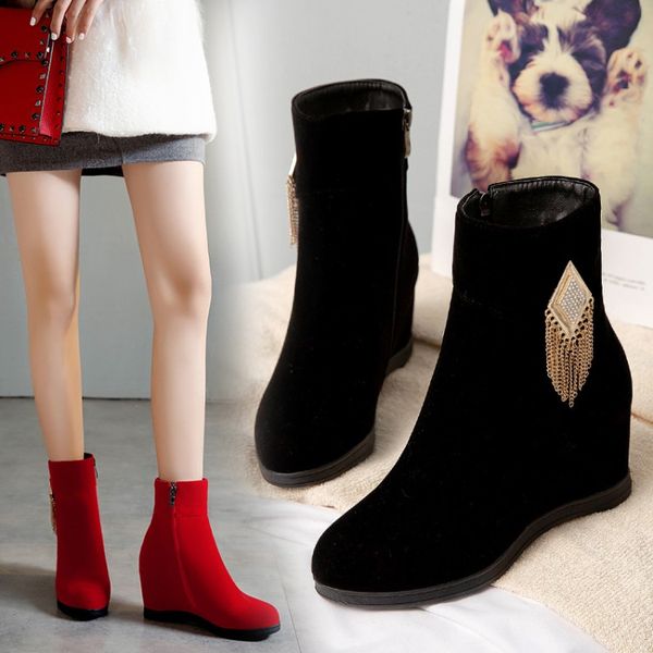 plus size 34 to 40 41 42 43 women ankle boots red black increased height wedge shoes designer bootie come with box
plus size 34 to 40 41 42 43 women ankle boots red black increased height wedge shoes designer bootie come with box