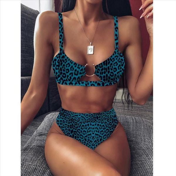 women solid bikini set push up padded leopard print swimwear femme halter swimsuit beachwear set biquini 2020 30, White;black
women solid bikini set push up padded leopard print swimwear femme halter swimsuit beachwear set biquini 2020 30, White;black
