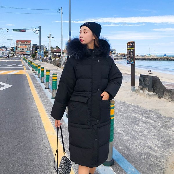 hyt3s women's mid-length over-the-knee new korean style thickened coat fashionable fox big down coat down jacket fur collar waist jacke, Black
hyt3s women's mid-length over-the-knee new korean style thickened coat fashionable fox big down coat down jacket fur collar waist jacke, Black