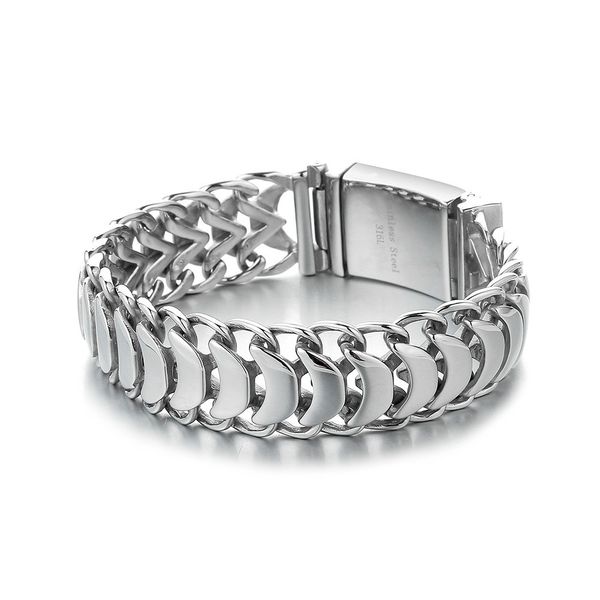 20mm heavy men's keel bracelet personality cuban link silver color 316l stainless steel wristband male jewelry, Black
20mm heavy men's keel bracelet personality cuban link silver color 316l stainless steel wristband male jewelry, Black