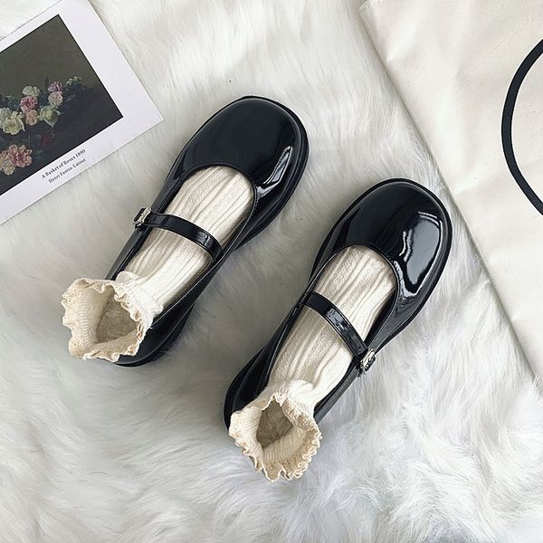 mary jane single shoes female 2020 new summer students wild jk flat bottom retro british style small leather shoes, Black
mary jane single shoes female 2020 new summer students wild jk flat bottom retro british style small leather shoes, Black