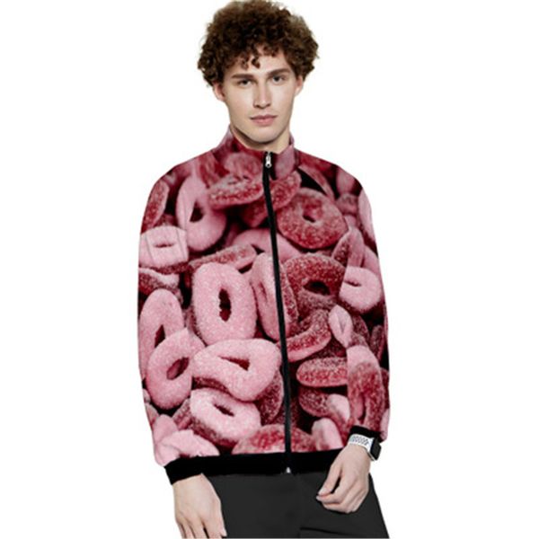 man sweets jackets fashion 3d digital printing stand collar long sleeve zipper outerwear designer male casual candy printing coats clothing, Black;brown
man sweets jackets fashion 3d digital printing stand collar long sleeve zipper outerwear designer male casual candy printing coats clothing, Black;brown
