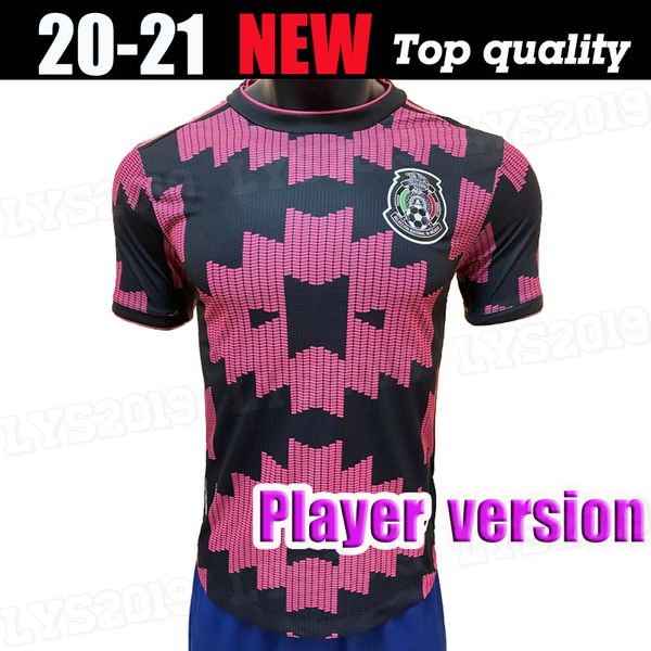 player version 20 21 mexico soccer jerseys home h.lozano dos santos chicharito 2020 2021 pink black men kit football uniform shirts, Black;yellow 
player version 20 21 mexico soccer jerseys home h.lozano dos santos chicharito 2020 2021 pink black men kit football uniform shirts, Black;yellow
